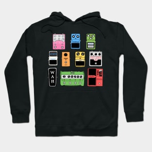 Guitar Pedals Musician Gift Ideas Music Gear Shirts For Guitarists Recording Engineer Audio Hoodie